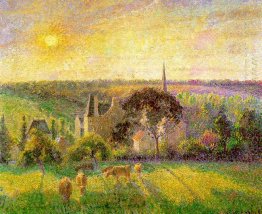 the church and farm of eragny 1895