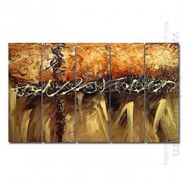 Hand-painted Abstract Oil Painting - Set of 5