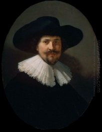 Portrait Of A Man Wearing A Black Hat