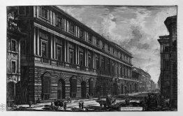 View Of Via Del Corso The Palace Of The Academy Founded By Louis