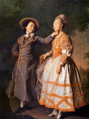 Portrait EN Khruschova und Prinzessin EN Khovanskaya