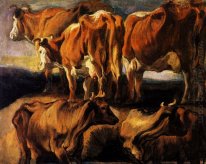 Five Studies Of Cows 1624