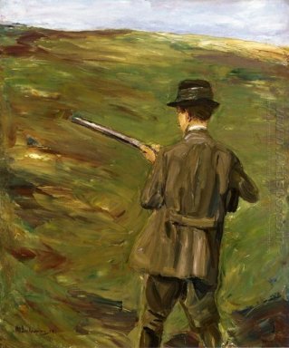 Un chasseur dans les Dunes Peinture l huile