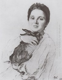 Portrait Of K A Obninskaya With Bunny 1904