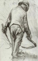 Peasant With Sickle Seen From The Back 1885