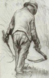 Peasant With Sickle Seen From The Back 1885