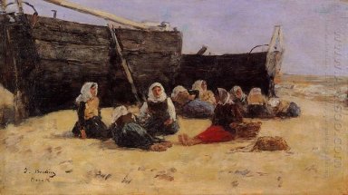 Fishwomen Seduti On The Beach At Berck