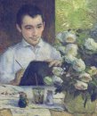 Pierre Bracquemond pintar un ramo de flores