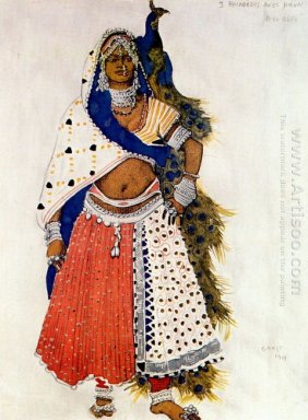 Le Dieu Bleu Bayadere Con Peacock 1912