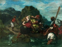 African Pirates Abducting A Young Woman 1852