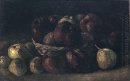 Todavía vida con una cesta de manzanas 1885