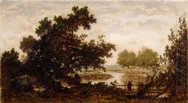 Weilanden Doorkruist door Een Rivier 1851