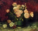 Cuvette avec des pivoines et roses 1886