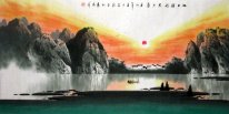 Montagnes, l'eau - peinture chinoise