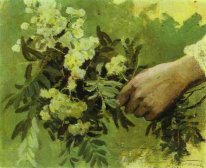 Eine Hand mit Blumen
