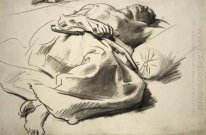 Recumbent Draped Figure