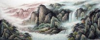 Mountain and waterfall - Chinese Painting