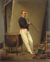 Self-Portrait with Pipe