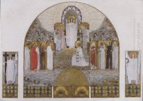 Am Steinhof Chiesa Mosaico di disegno per l'altare maggiore 1905