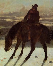 Hunter On Horseback Redcovering The Trail 1864