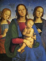 Madonna en kind Met St Catharina en St Rosa 1493