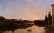 Sonnenuntergang von der Arno 1837