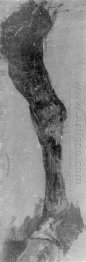 Study of a horse's leg for the Fairman Rogers Four in Hand