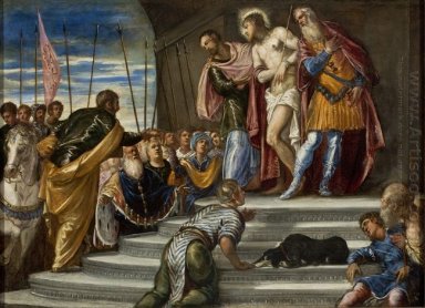 Ecce Homo Pontius Pilatus Christus präsentieren, um die Menge 15