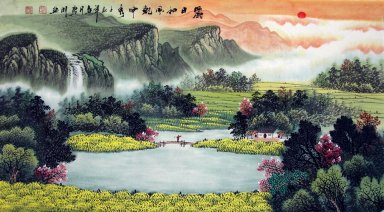 Montagnes et l\'eau - peinture chinoise