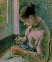 peasant girl drinking her coffee 1881