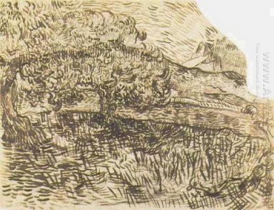 Pohon Zaitun Dalam Gunung Landscape 1889 1