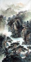 Mountain and waterfall - Chinese Painting