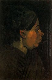 Head Of A Peasant Woman With Dark Cap 1885 7