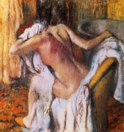 after the bath woman drying herself 1892