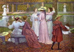 A Reading In The Garden 1902