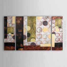 Hand-painted Abstract Oil Painting - Set of 3