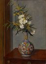 Witte Bloemen In Een Vaas Ingericht 1906