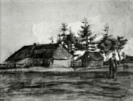 Farmhouse With Barn And Trees 1883