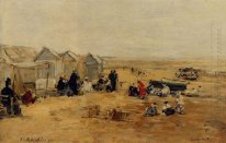 Deauville Beach Scene 1890