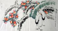 Crane & Peach - kinesisk målning