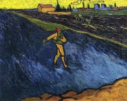 The Sower Outskirts Of Arles In The Background 1888