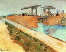 Il ponte di Langlois ad Arles con strada lungo il Canal 1888