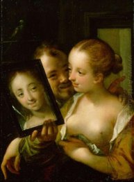 Couple with a mirror