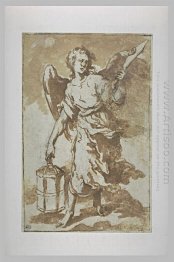 Angel Holding The Lantern And The Sword That Was Used To Cut The