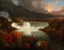 Avlägset beskåda av Niagara Falls 1830