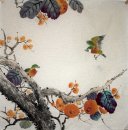 Pájaros y flores - Pintura china