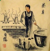 Old Beijingers, tea house - Chinese painting