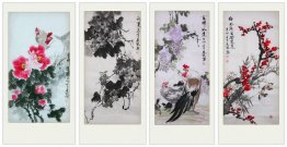 Birds&Flowers - FourInOne - Chinese Painting