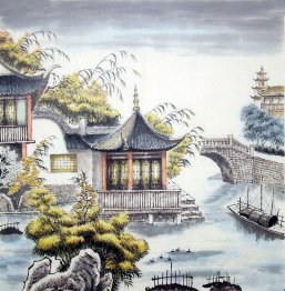 Bâtiment - Peinture chinoise