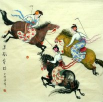 The Riding Ladies-Chinese Painting